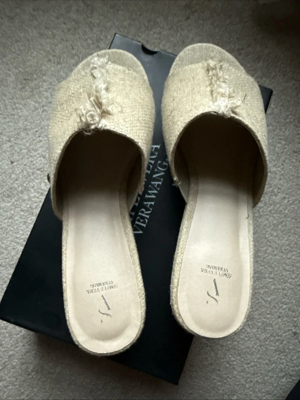Simply Vera Braeburn Wedge Sandals - Color Natural - Size 9